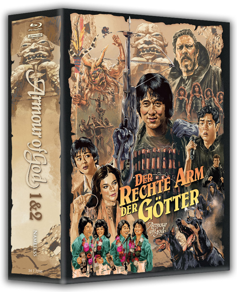 ARMOUR OF GOD 1&2 (4K UHD+Blu-Ray) (4Discs) - 2 Mediabooks im Schuber - Limited 500 Edition