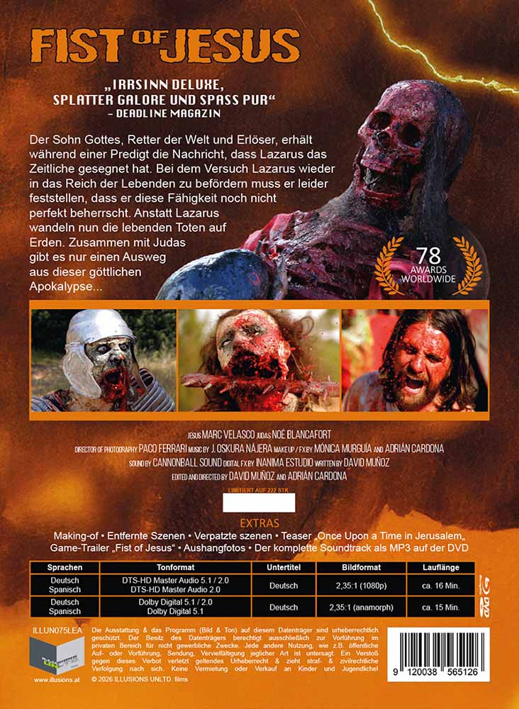 FIST OF JESUS [Kurzfilm] (Blu-Ray+DVD) - Cover A - Mediabook - Cover A - Mediabook - Limited 222 Edition