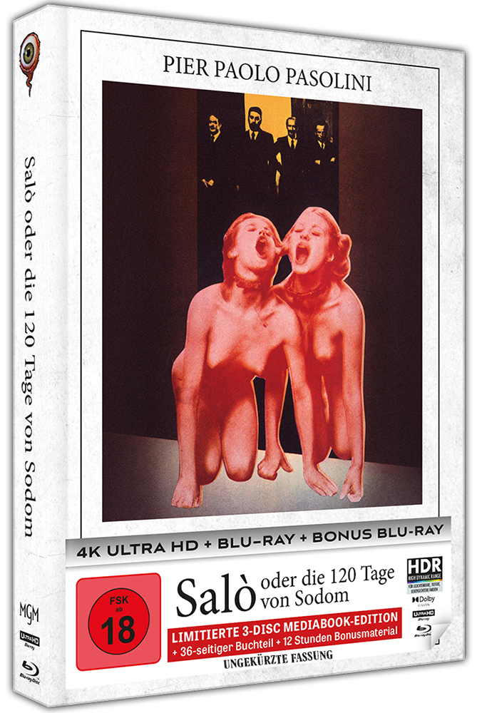 SALO ODER DIE 120 TAGE VON SODOM (4K UHD+2Blu-Rays) - Cover A - Mediabook - Limited 333 Edition