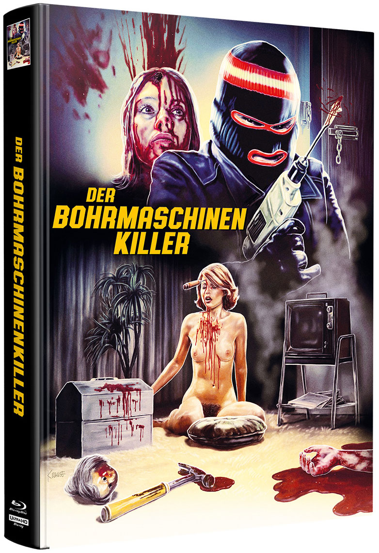 BOHRMASCHINENKILLER, DER (4K UHD+Blu-Ray) - Mediabook (Wattiert) - Limited 100 Edition
