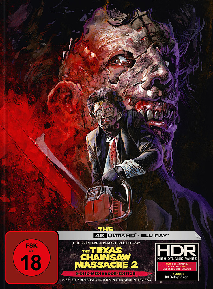 TEXAS CHAINSAW MASSACRE 2, THE (4K UHD+2Blu-Rays) - Cover A - Mediabook - Limited Edition