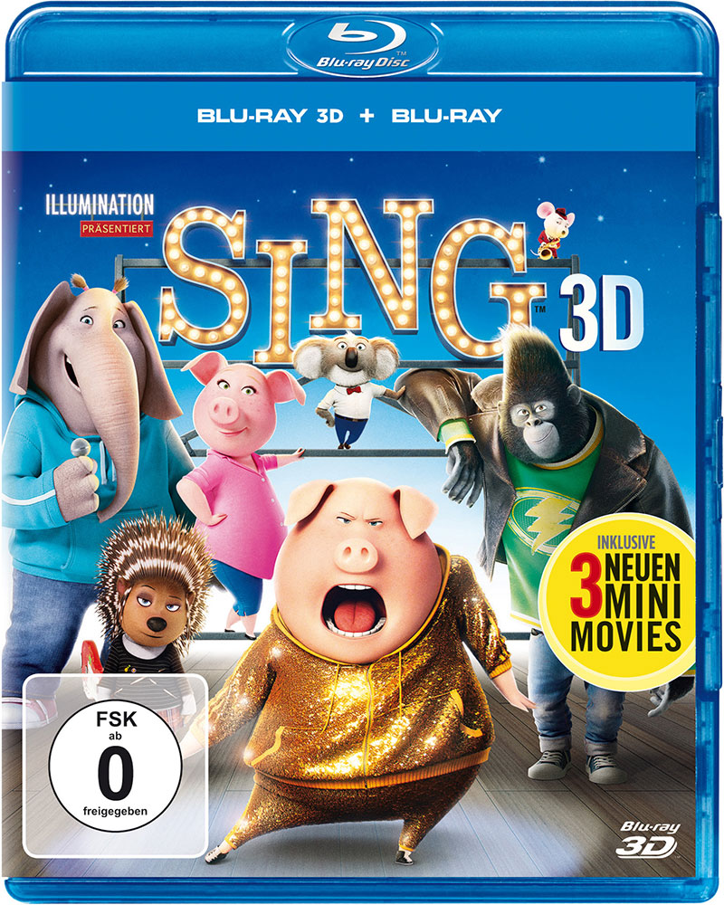 SING (Blu-Ray 3D+Blu-Ray) (2Discs) - 2D & 3D Version