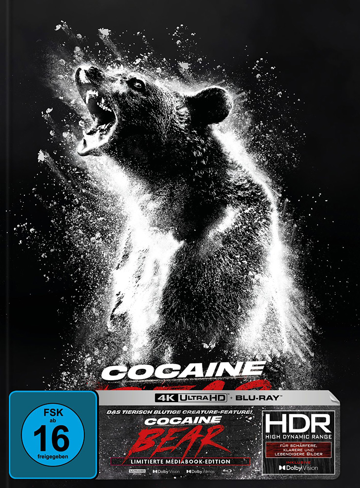 COCAINE BEAR (4K UHD+Blu-Ray) - Cover A - Mediabook - Limited 666 Edition