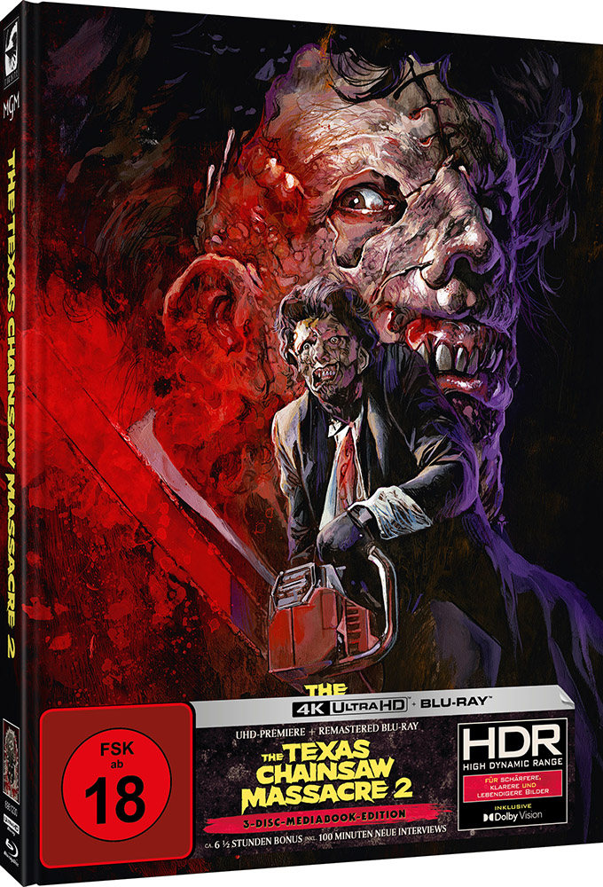TEXAS CHAINSAW MASSACRE 2, THE (4K UHD+2Blu-Rays) - Cover A - Mediabook - Limited Edition