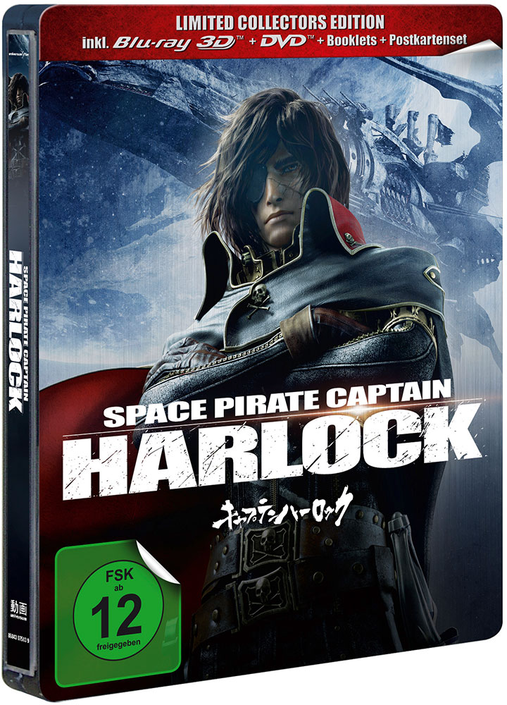 SPACE PIRATE CAPTAIN HARLOCK (Blu-Ray 3D+DVD) (2 Discs) - 2D & 3D Version - SteelBook Edition