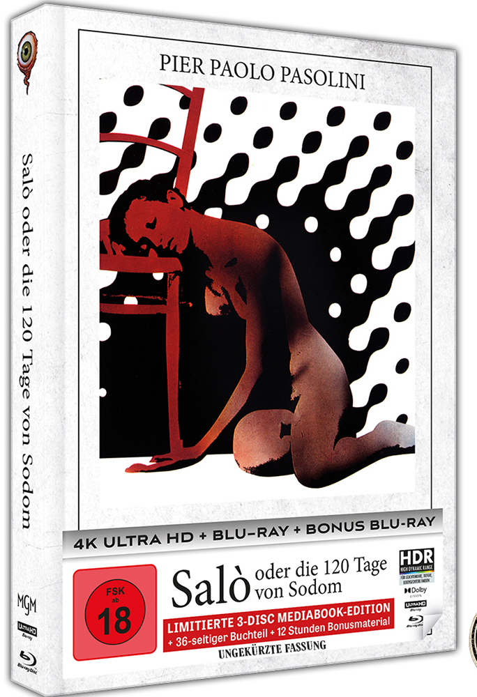 SALO ODER DIE 120 TAGE VON SODOM (4K UHD+2Blu-Rays) - Cover C - Mediabook - Limited 333 Edition