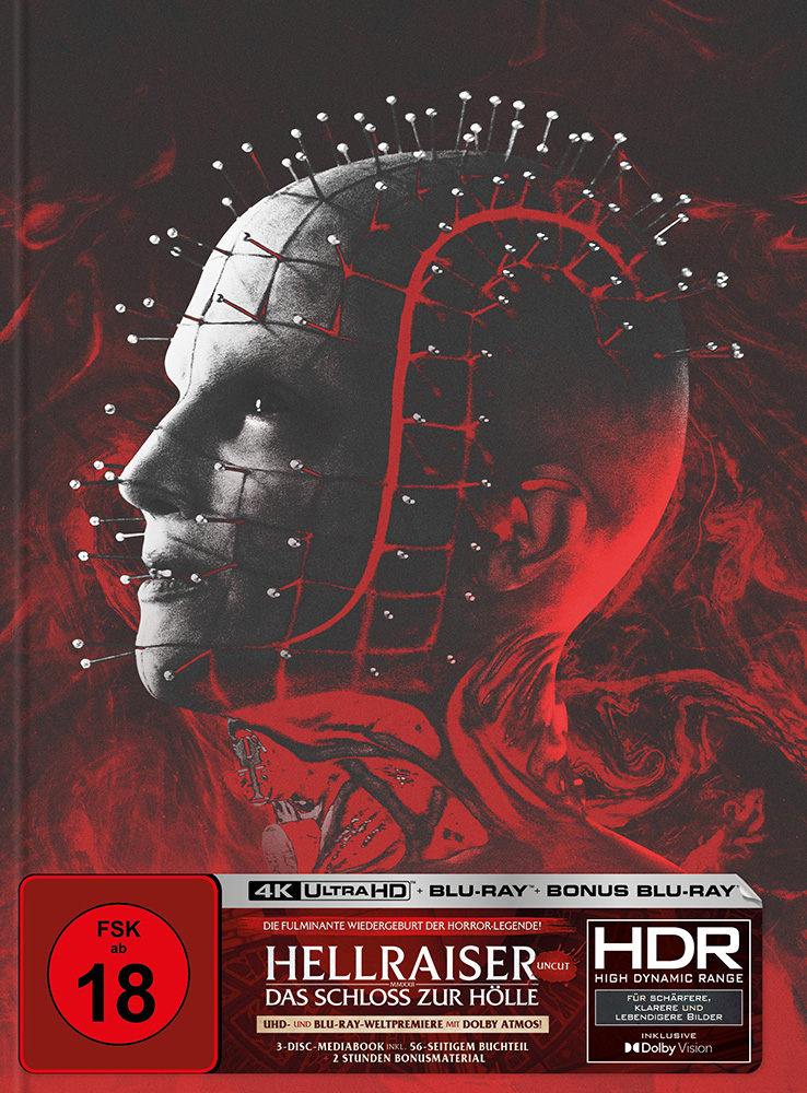 HELLRAISER - DAS SCHLOSS ZUR HÖLLE (4K UHD+2Blu-Rays) - Cover G - Mediabook - Limited 666 Edition