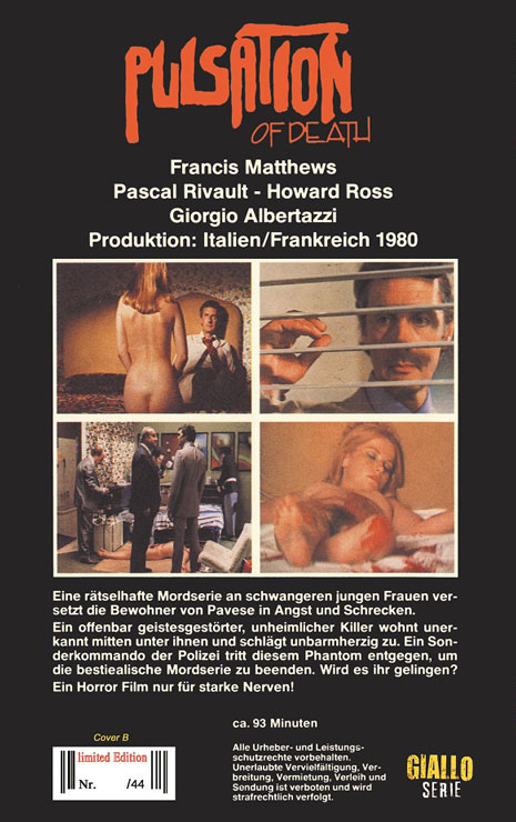 5 DONNE PER L´ASSASSINO (DAY KILLER - PULSSCHLAG DES TODES - PULSATION OF DEATH) (Blu-Ray) - Cover B - große Hartbox - Limited 44 Edition