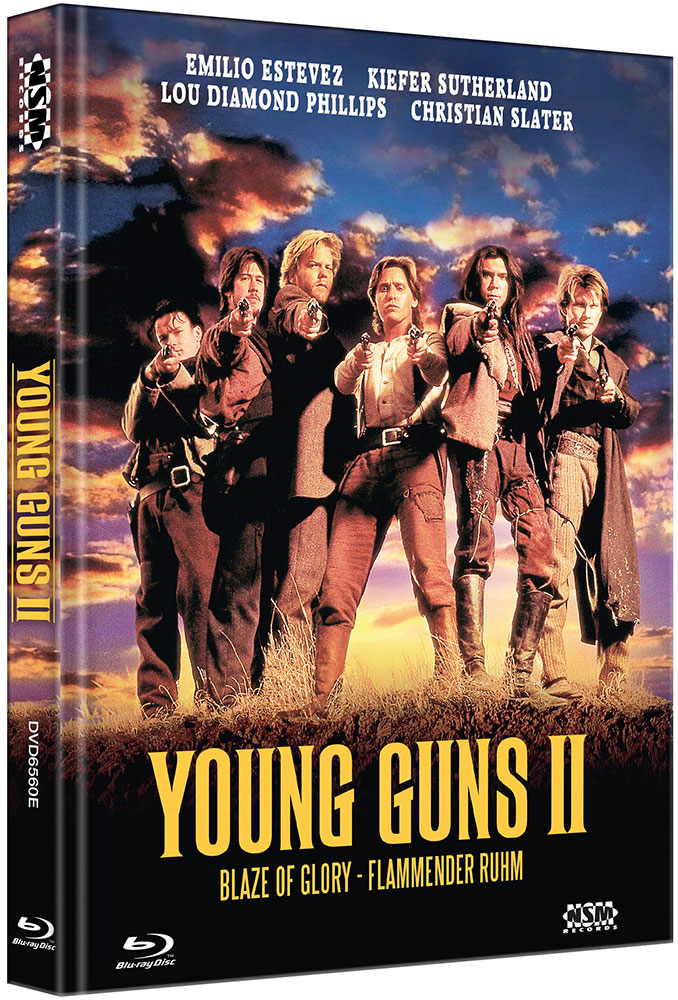 YOUNG GUNS 2 - BLAZE OF GLORY - FLAMMENDER RUHM (Blu-Ray+DVD) - Cover E - Mediabook - Limited Edition