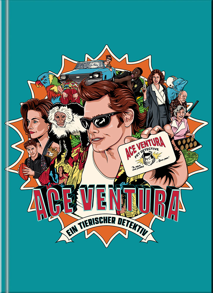 ACE VENTURA - EIN TIERISCHER DETEKTIV (Blu-Ray) (2Discs) - Cover B - Mediabook - Limited 111 Edition - 3 Filmfassungen